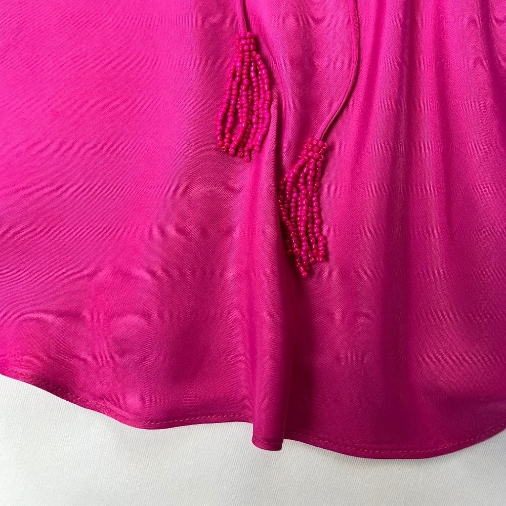 FARM Rio Satin Midi Skirt with Tassel Waist Tie - Picture 9 of 13
